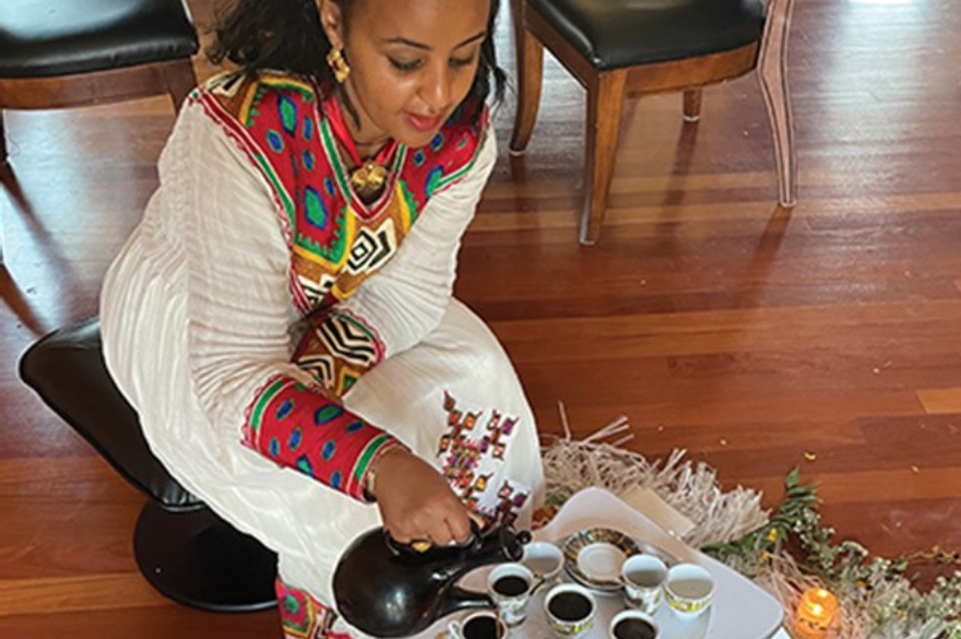 Traditional Ethiopian Coffee Ceremony